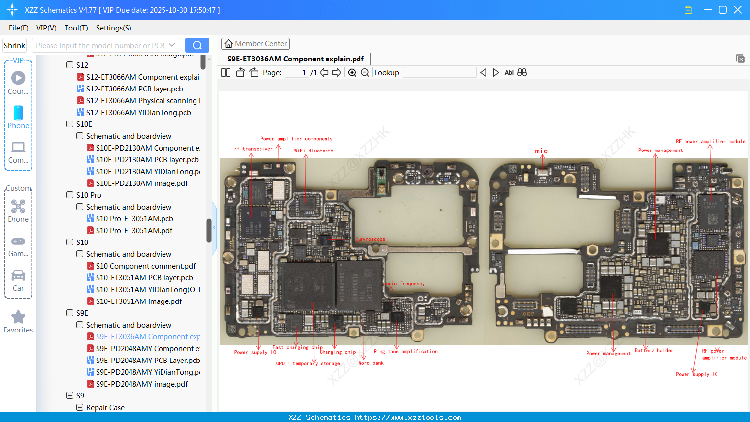 VIVO S9E-ET3036AM Component Explain